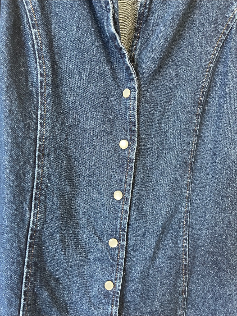 Reformation Jaime Denim Dress Size 8 - Picture 6 of 6